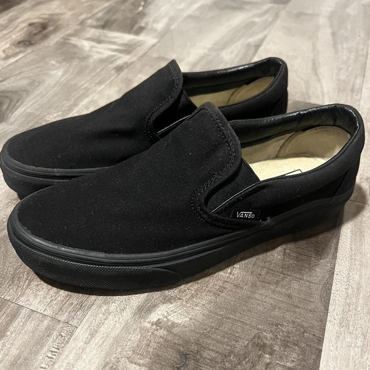 Vans Black Classic Slip Ons Worn A Few Times Size Depop   P0 