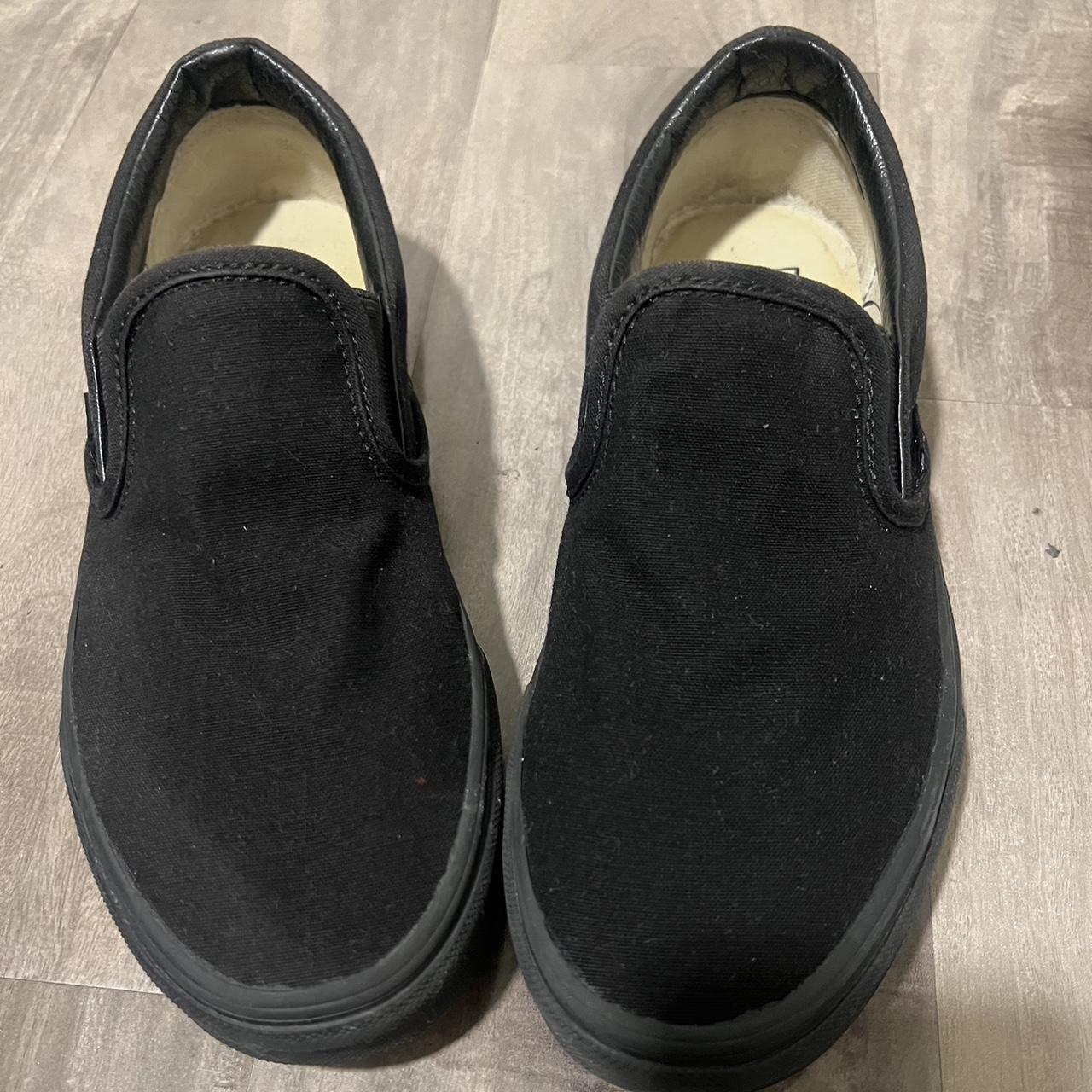 Vans Black Classic Slip Ons Worn A Few Times Size Depop   P0 