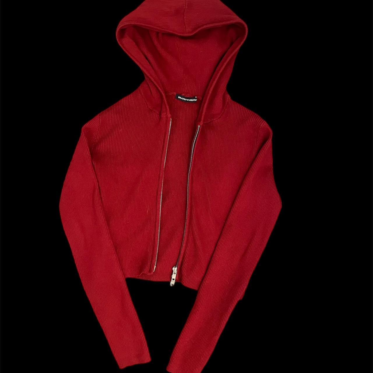 Brandy Melville Women's Hoodie - Red - One Size