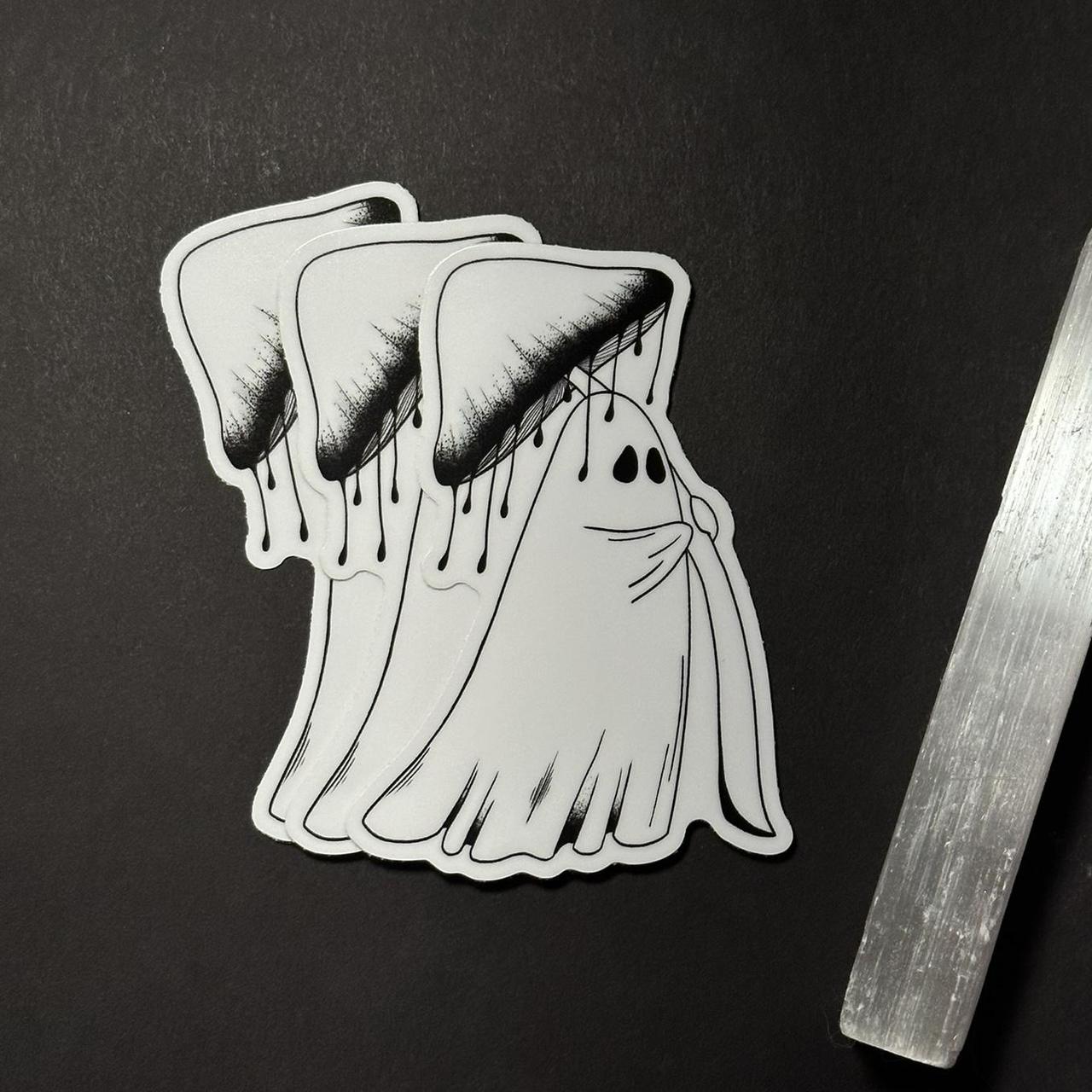 Ghost Black and White Stickers | Depop