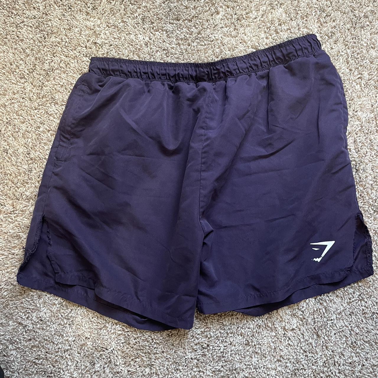 Gym shark purple shorts 🦈🌹 Sized XXL but fits like... - Depop