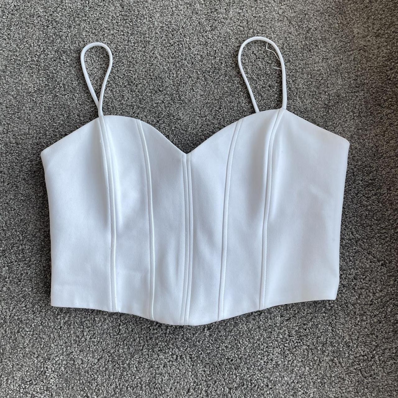 Zara Women's White Corset Depop