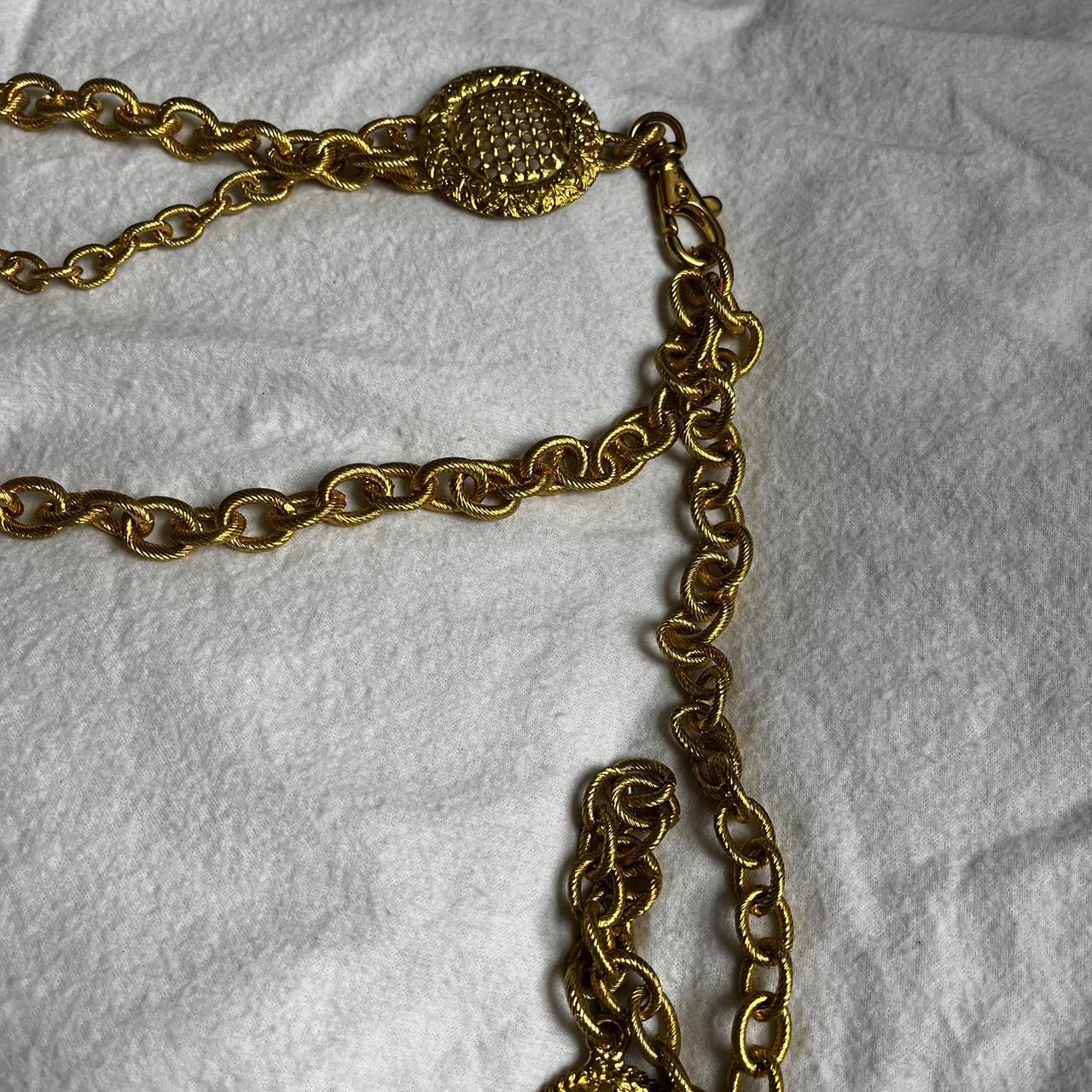 Vintage gold chain belt Heavy metal, has weight and... - Depop