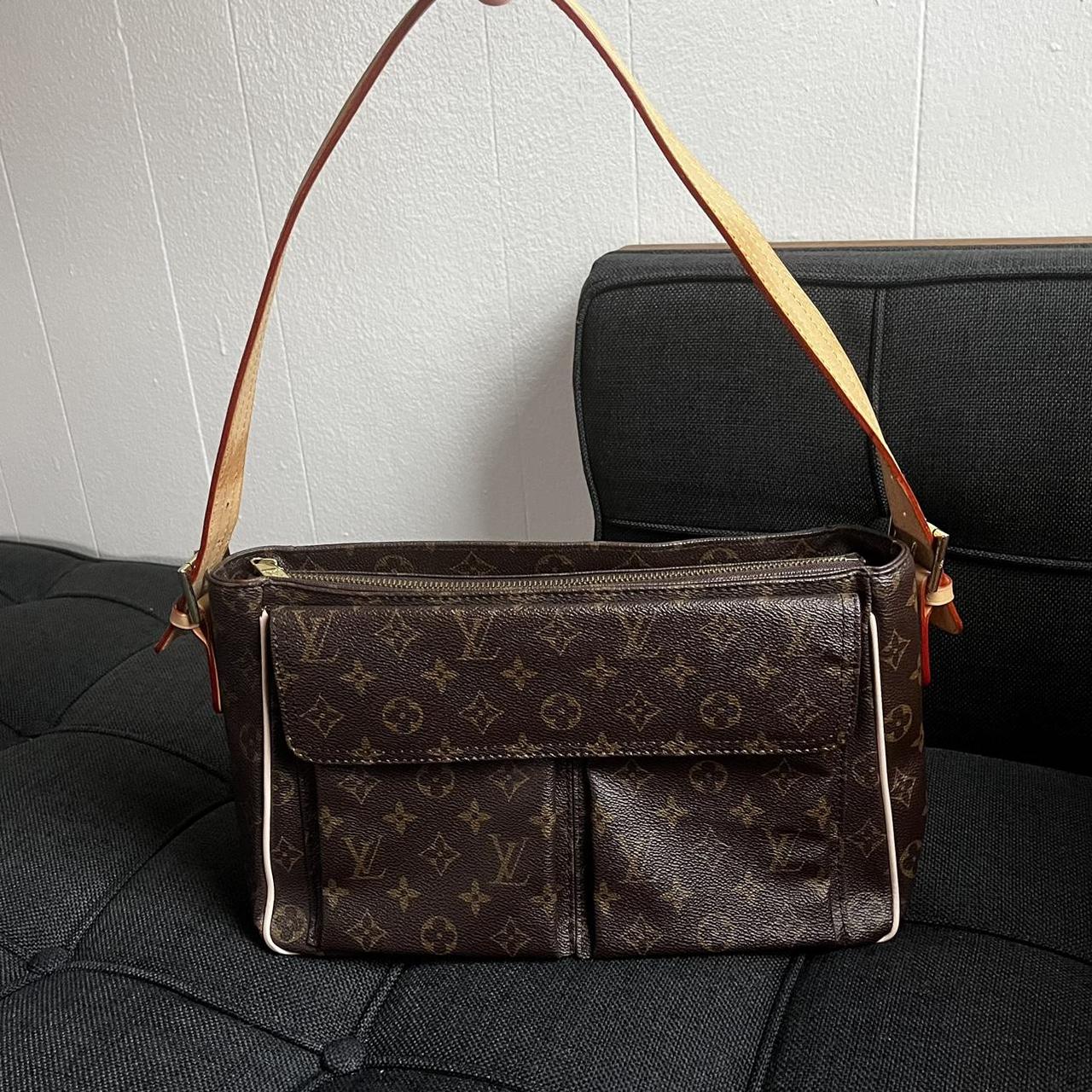 FAKE Louis Vuitton shoulder bag Red suede interior,... - Depop