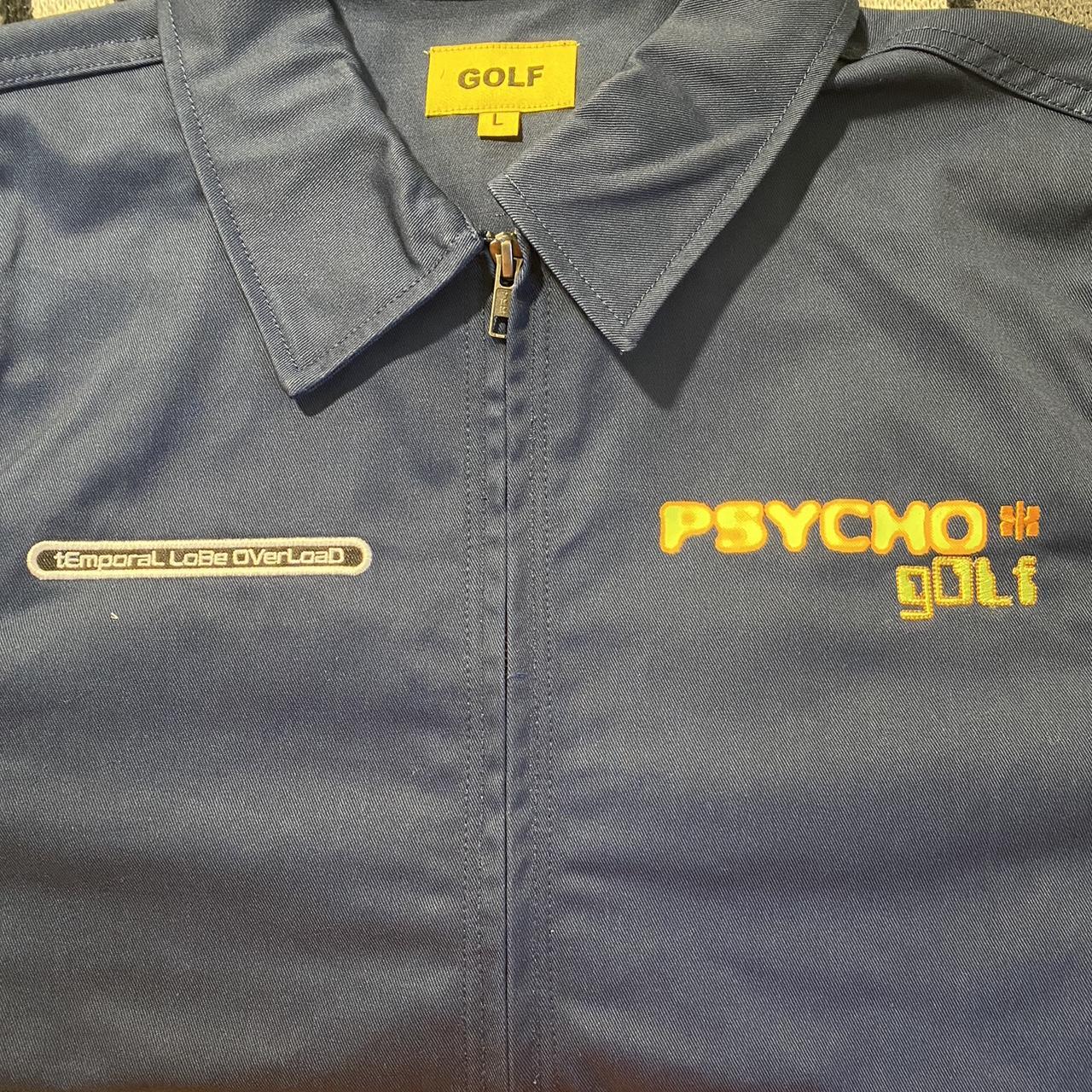 psycho golf navy biohazard work jacket , - brand...