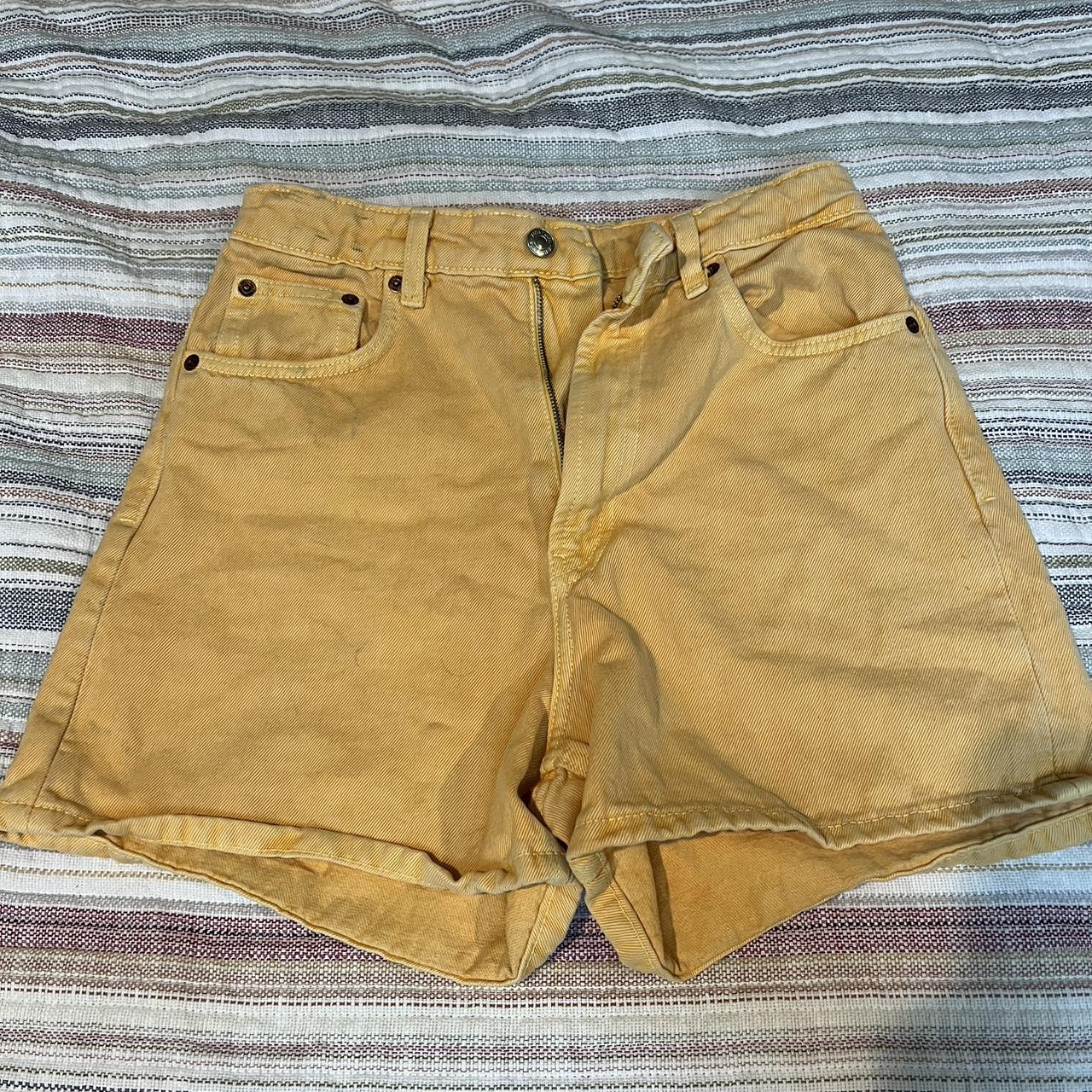 Zara Women's Orange and Tan Shorts | Depop