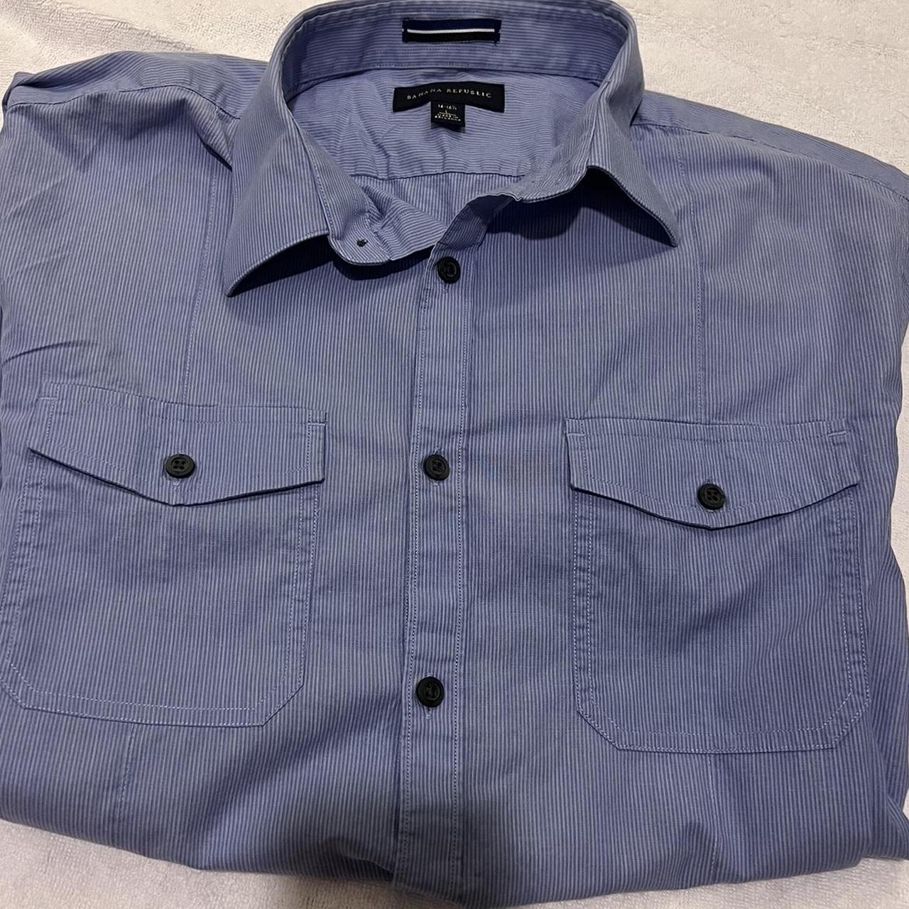 Banana Republic Men's Blue Shirt | Depop