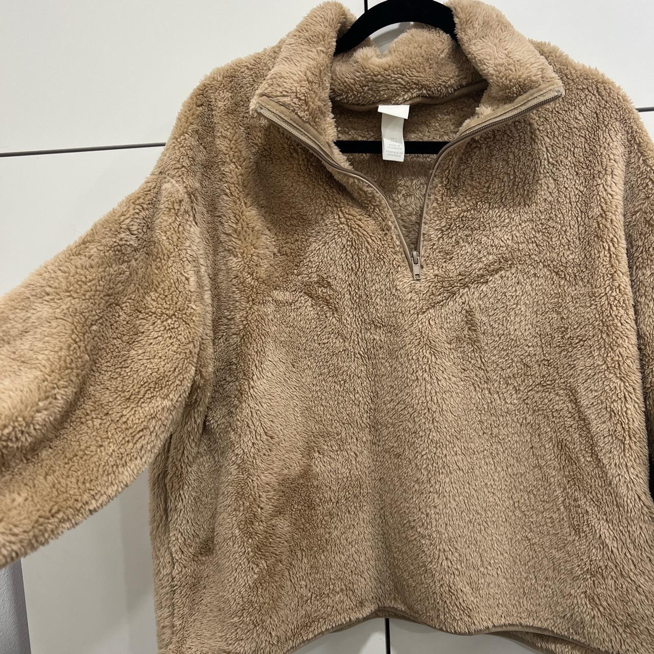 Printed Quarter Zip H&m H&M Teddy Half Zip Pullover • Worn