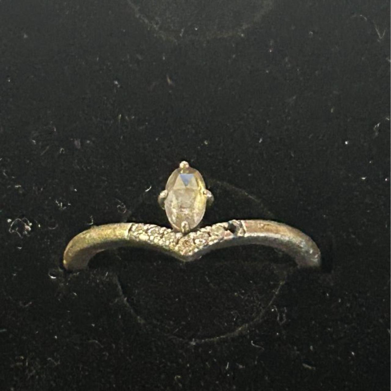 Tiara wishbone Pandora ring Is missing one stone... - Depop