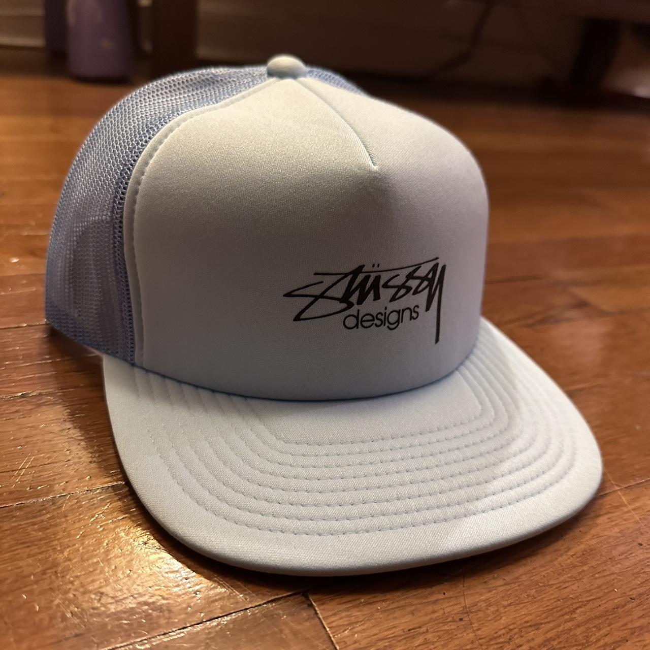 Stussy Design Hat Trucker Cap Baby blue light. Depop