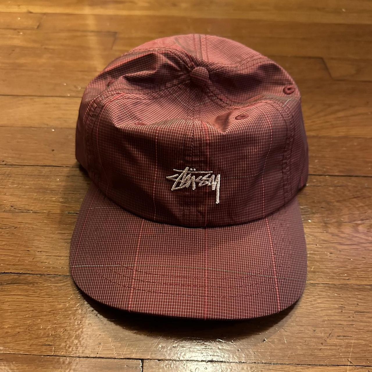 Stussy Hat Nylon Type Texture Red | Depop