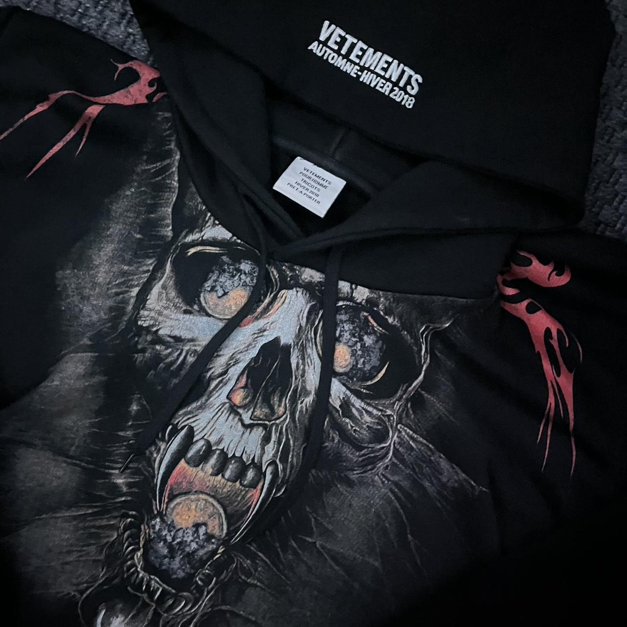 Vetements misplaced skull clearance hoodie