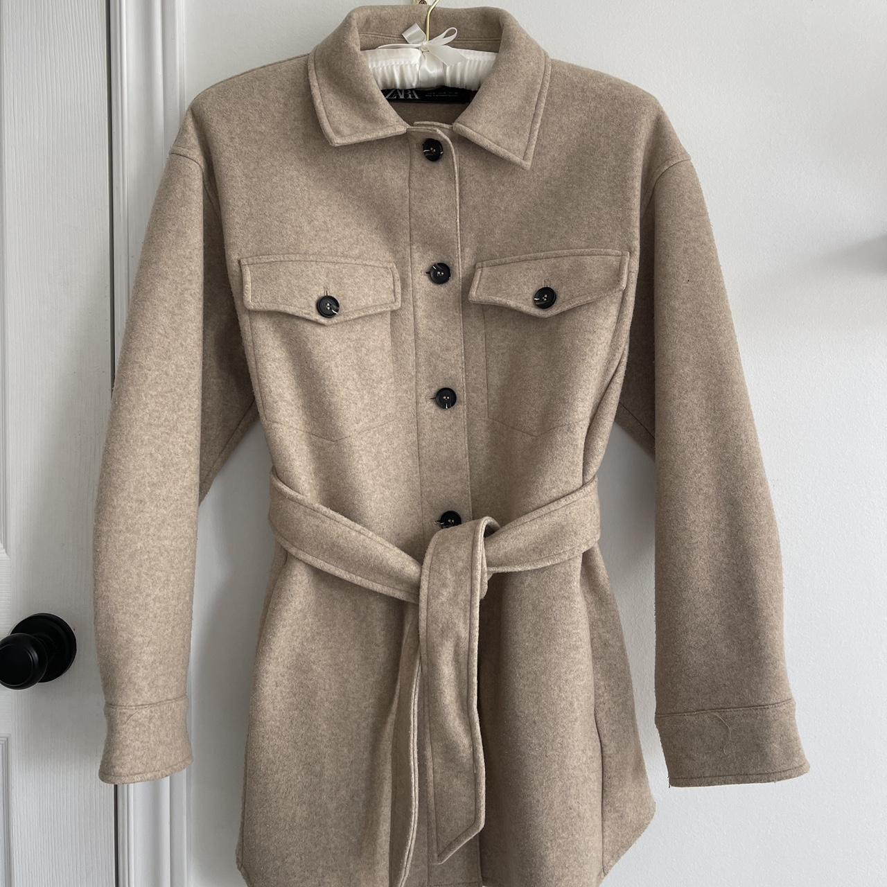 zara tie waist shacket