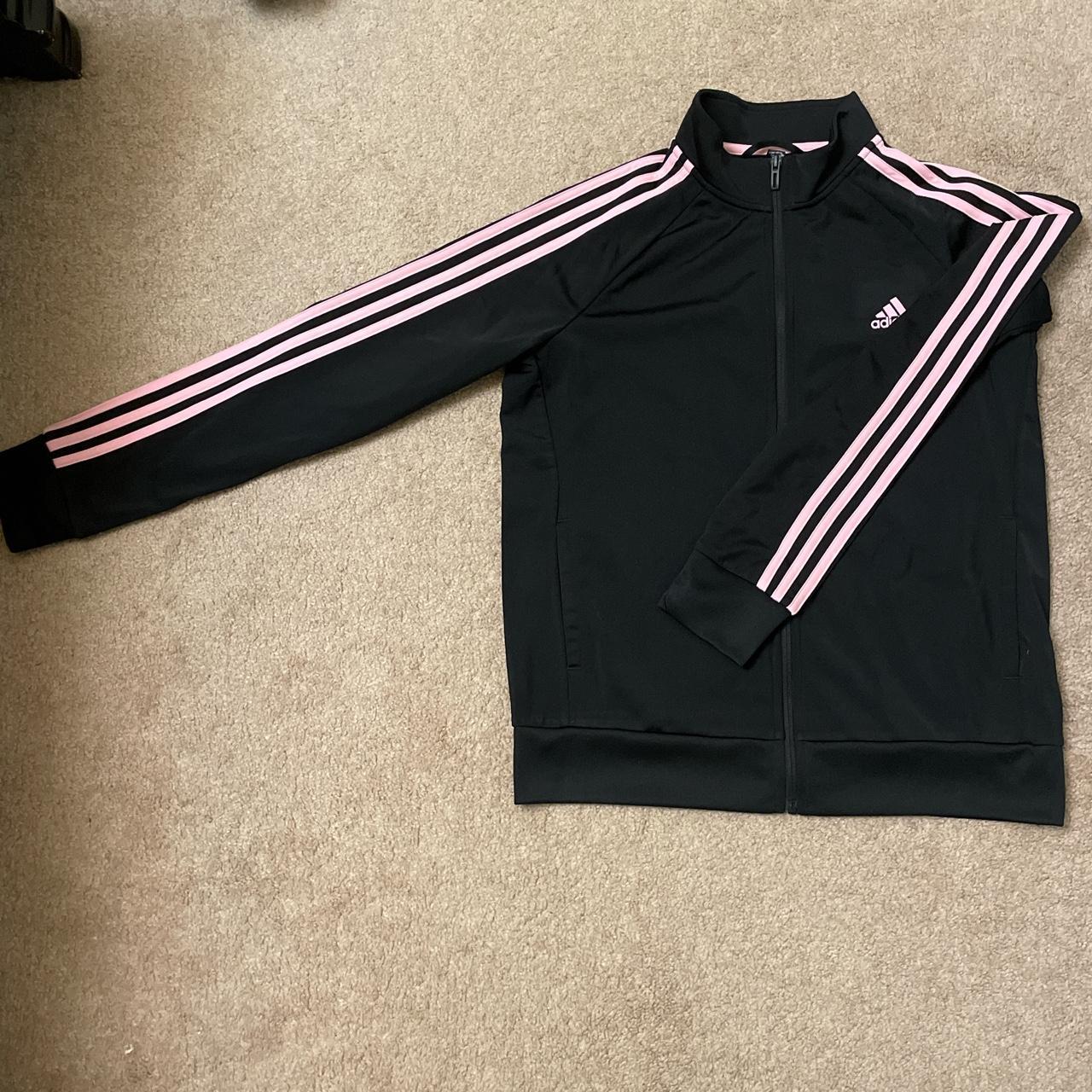 Grey and hotsell pink adidas tracksuit