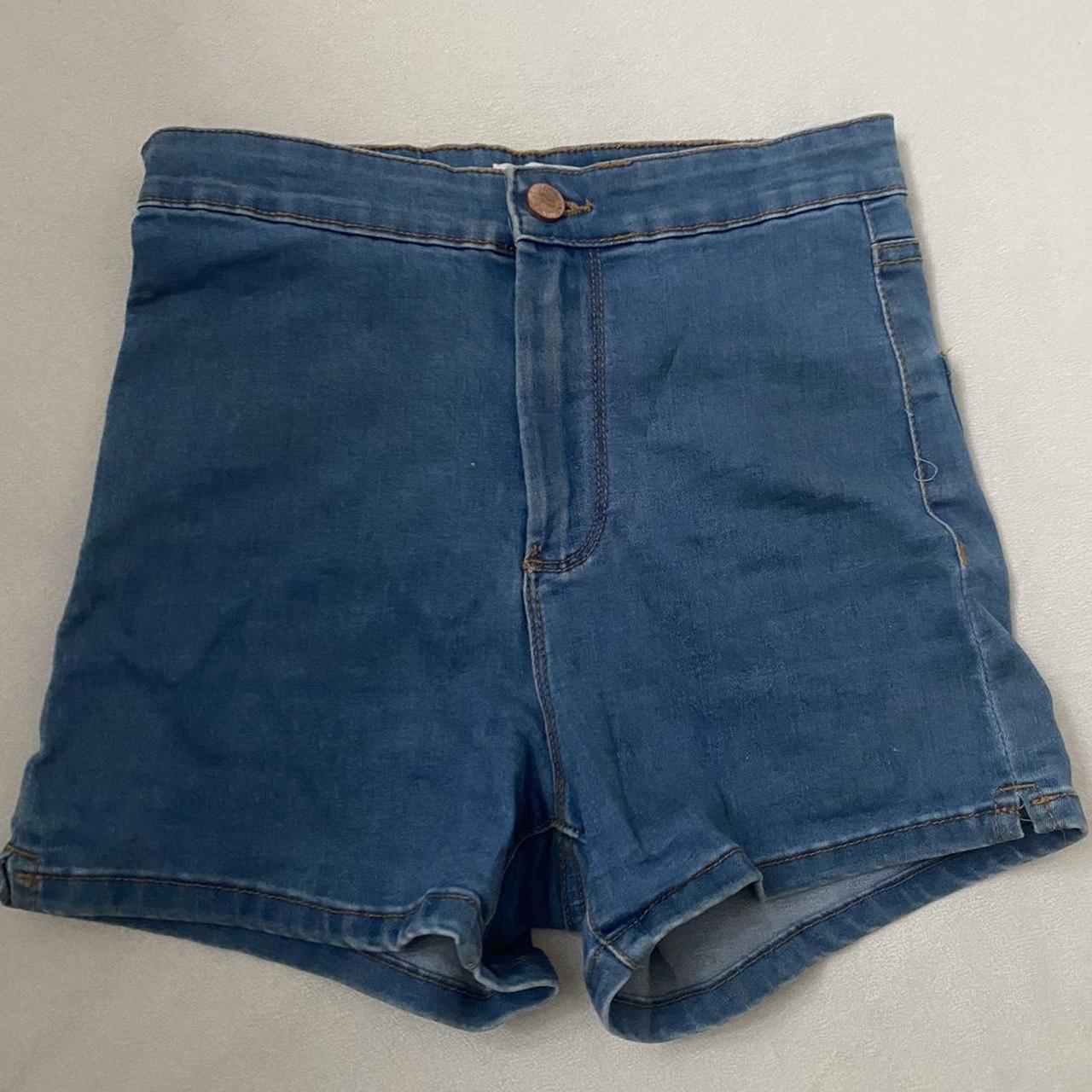 Women's Blue and Navy Shorts | Depop