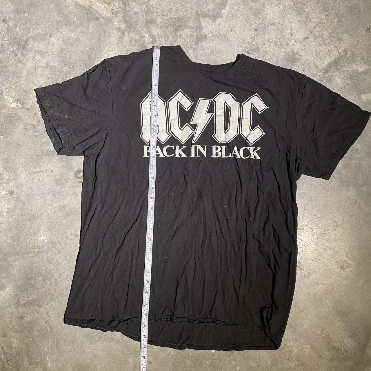Description: AC/DC back in black vintage graphic tee... - Depop