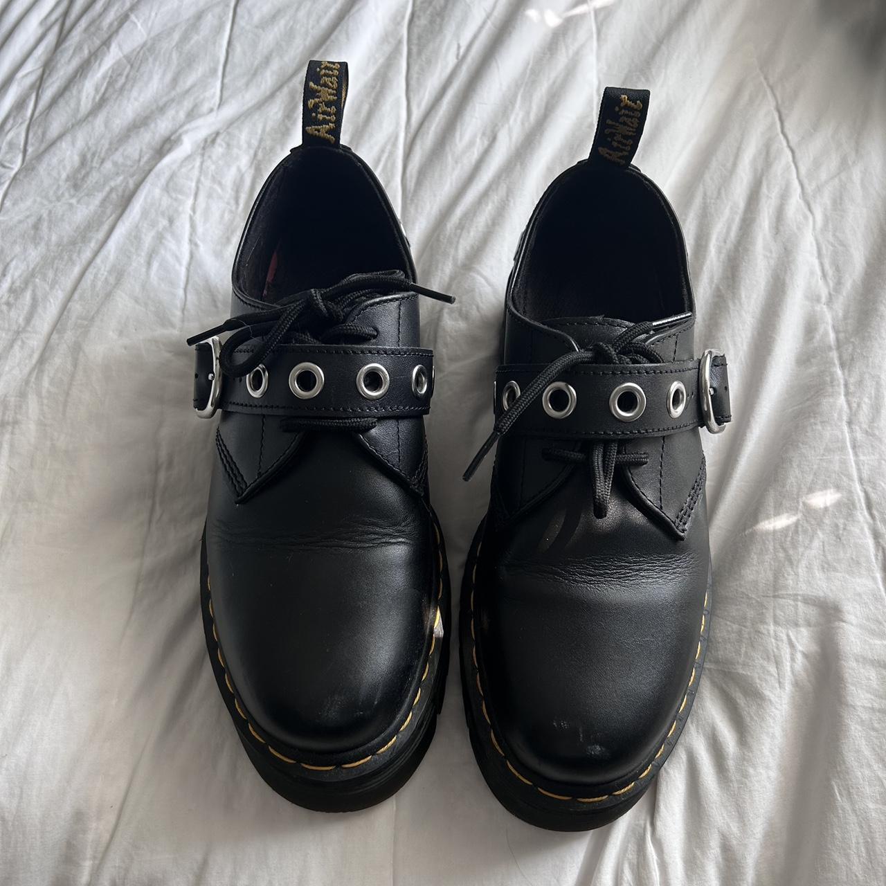 Dr. Martens Women's Black and Silver Loafers (2)