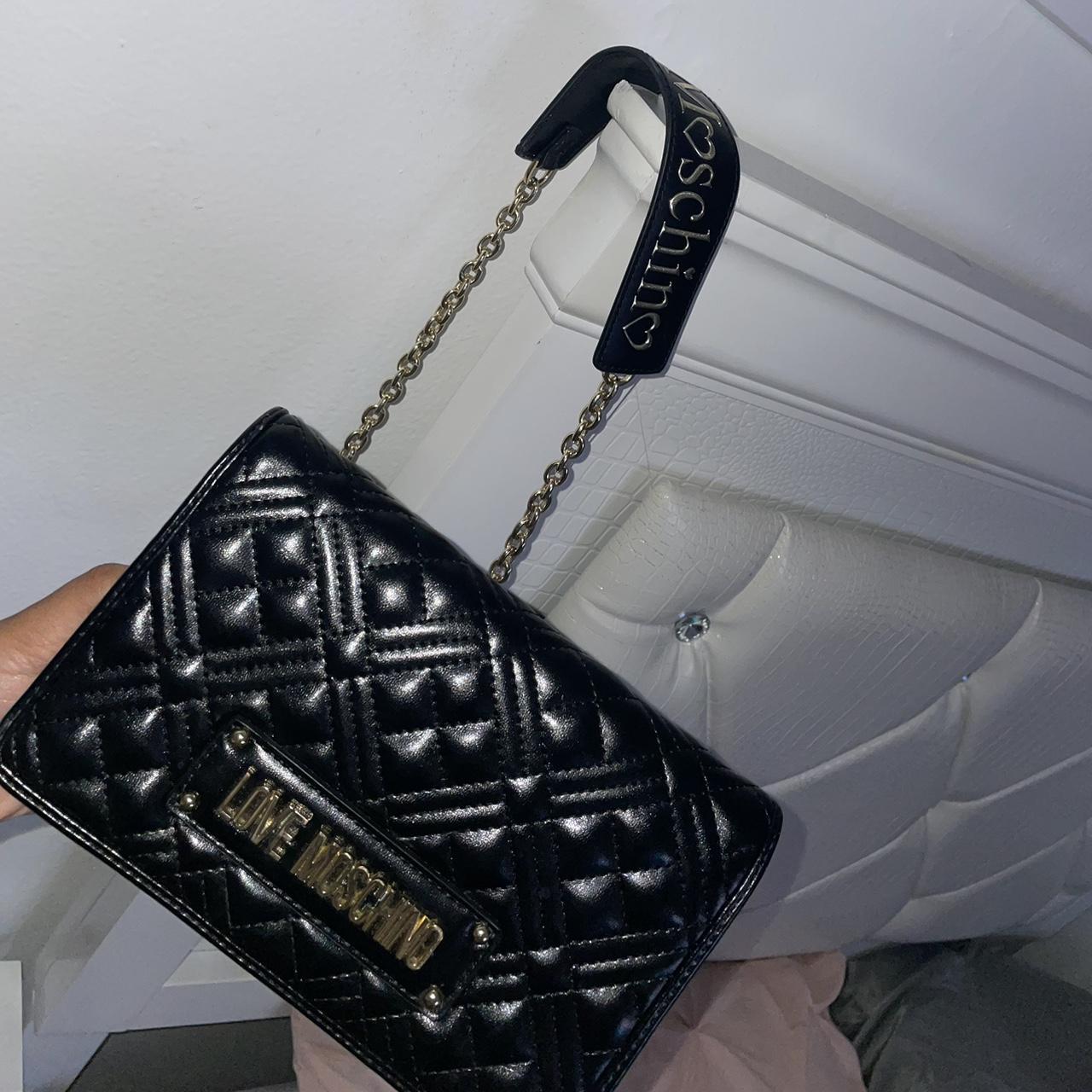 LOVE MOSCHINO Embossed faux leather shoulder bag | THE OUTNET