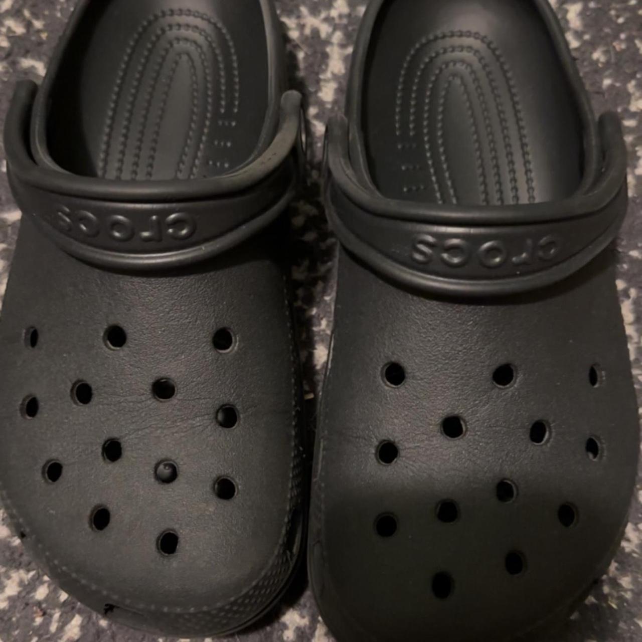 black crocs barely worn size 7 #crocs - Depop