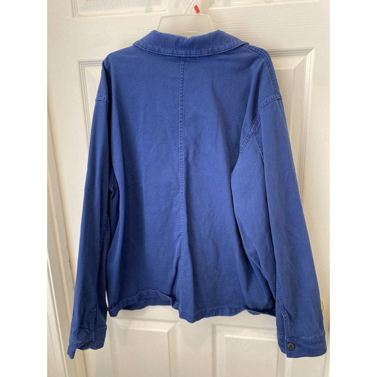 barn chore field coat jacket blue VTG vintage 90s... Depop