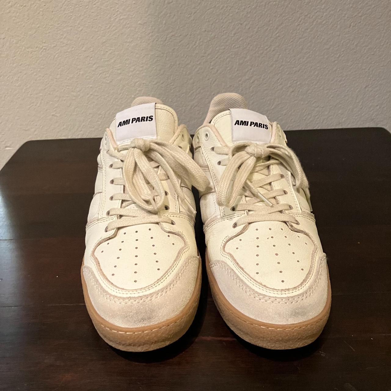 AMI Low Top Sneaker Size 44 Some gum sole loss on... - Depop