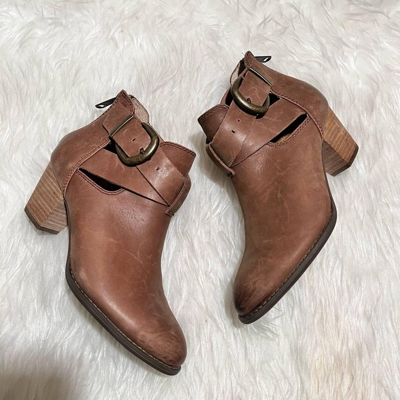 Vionic Rory Booties With Buckle Brown Size 6 Almond Depop