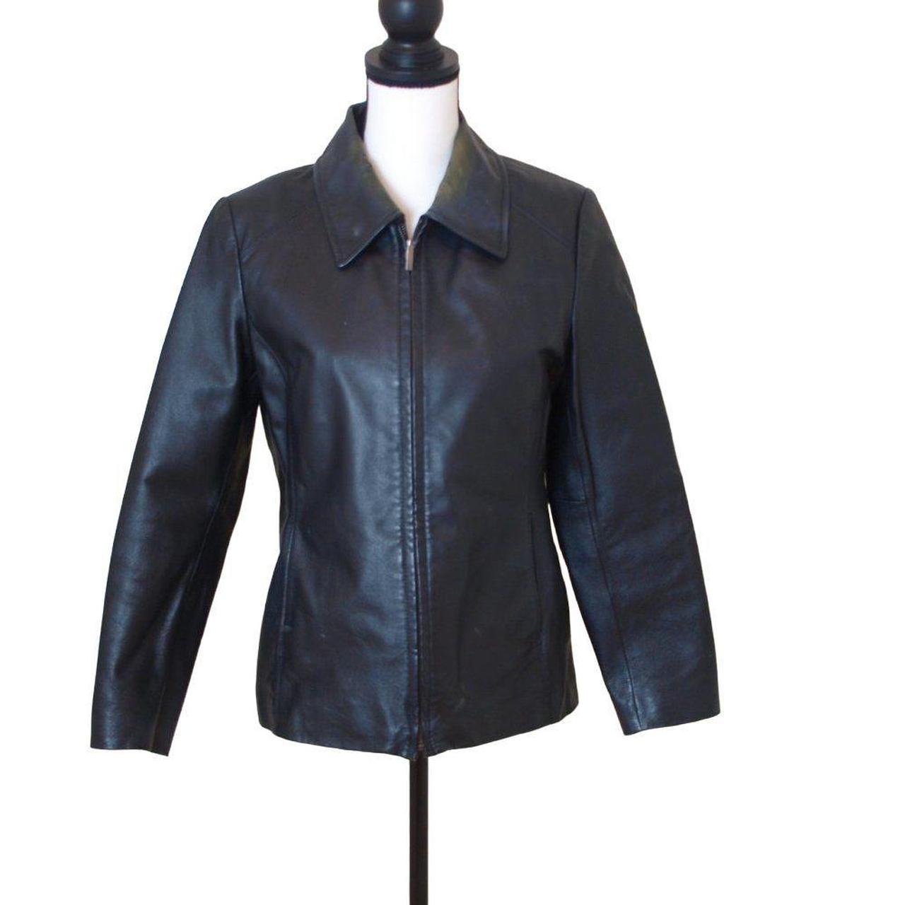 Women's worthington black hot sale leather jacket