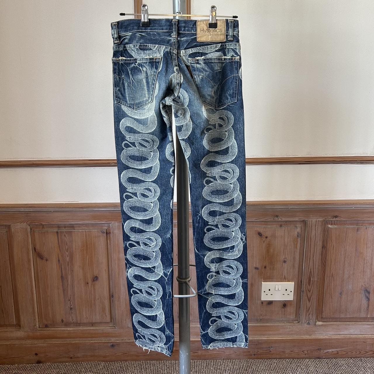 hysteric glamour ，サイズ：free size Hysteric glamour snake denim Size: xxs, 26 waist | Depop