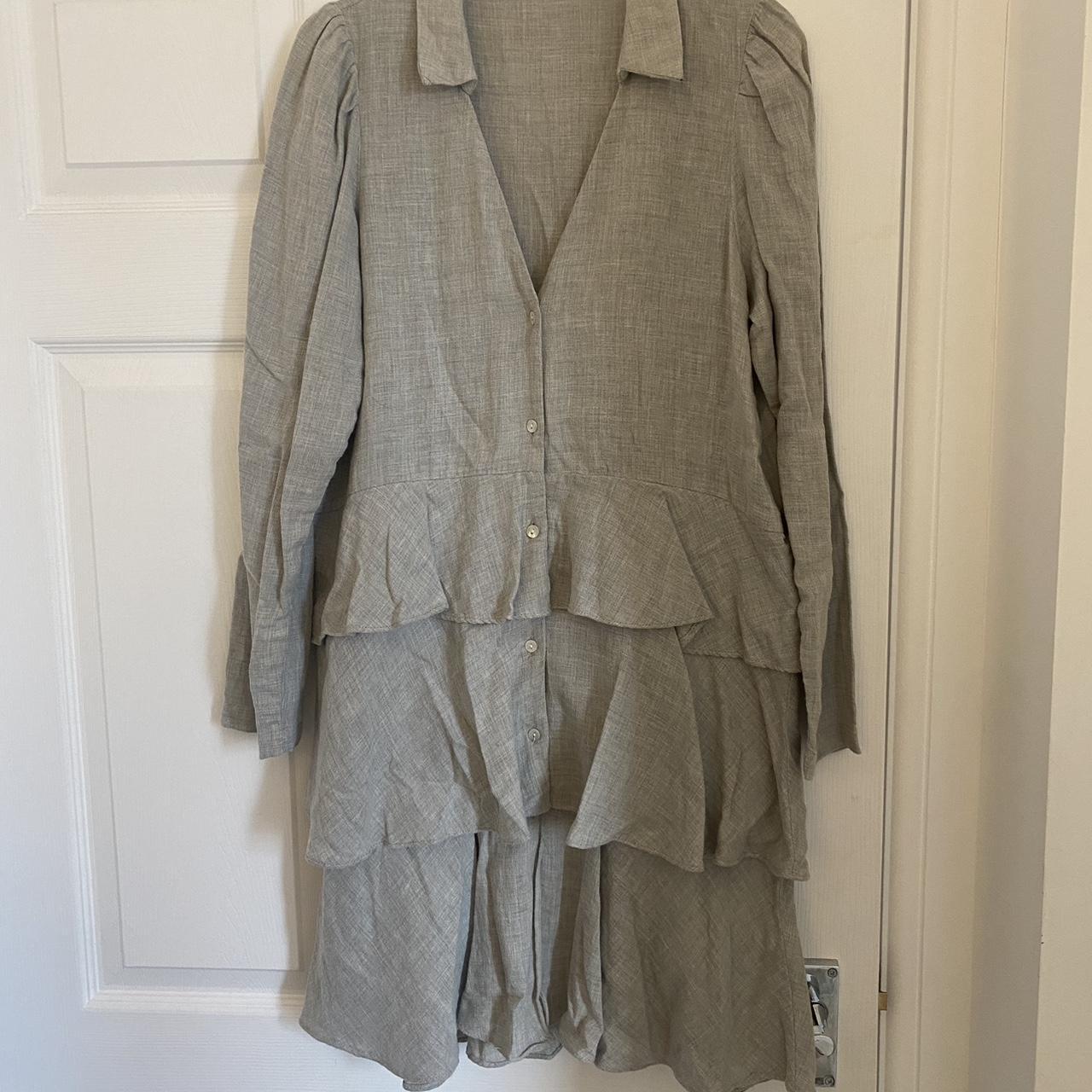 Zara linen shirt dress Size S linendress... Depop