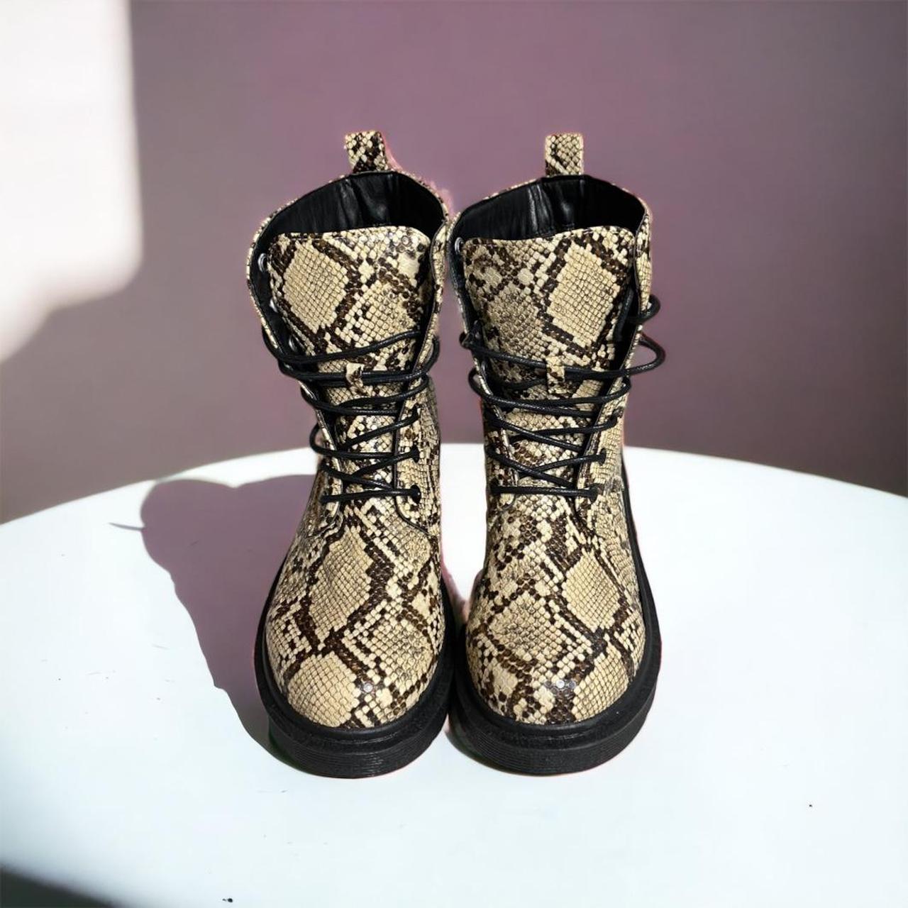 Snakeskin lace clearance up boots