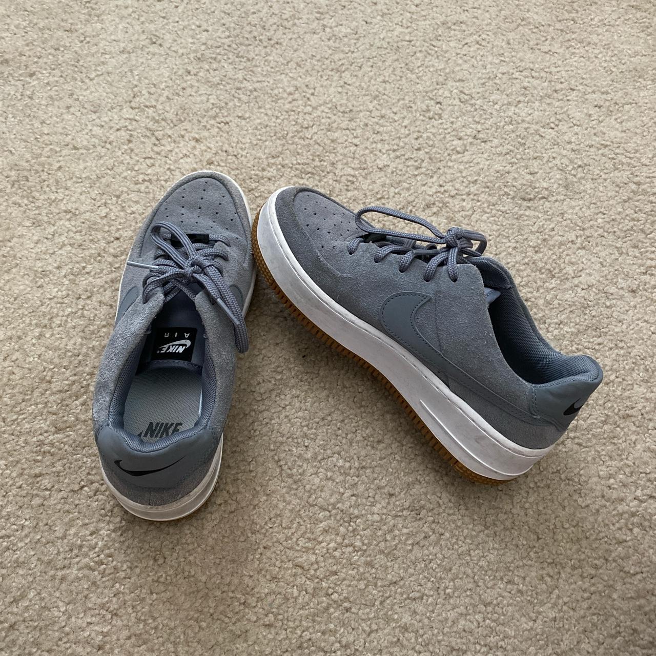 Nike Suede Air Force 1 s Cool Grey Platform with a. Depop