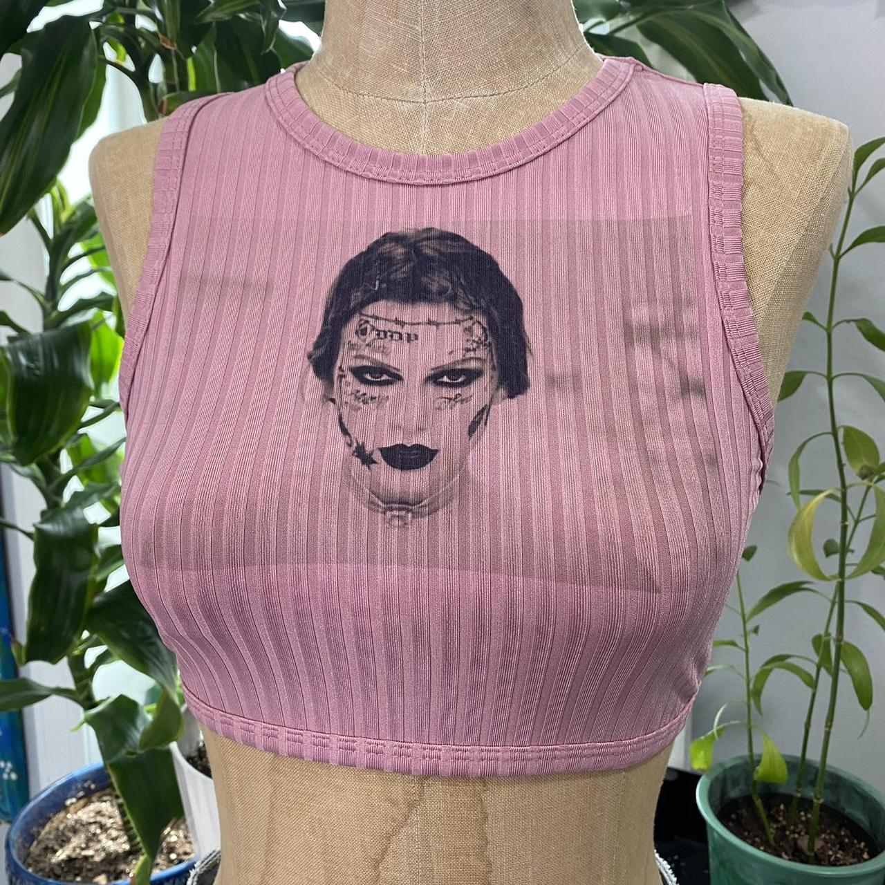 Taylor Swift Pink Crop Top In Size Xs Fortnight Depop