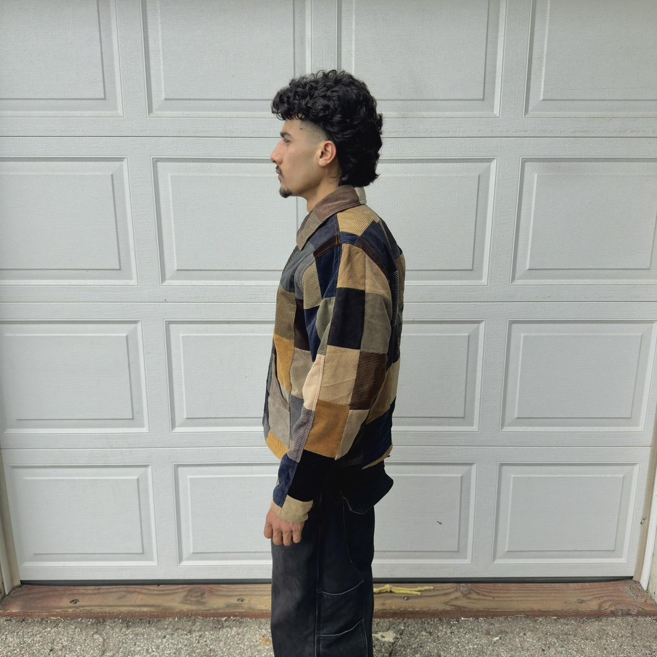 Men's Bomber Jacket - Multi/Brown – V2 Patchwork … - image 5