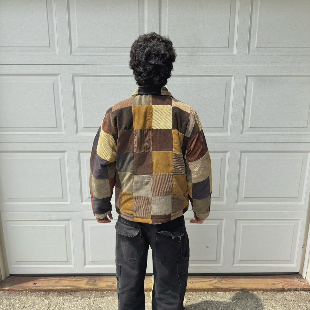 Men's Bomber Jacket - Multi/Brown – V2 Patchwork … - image 7