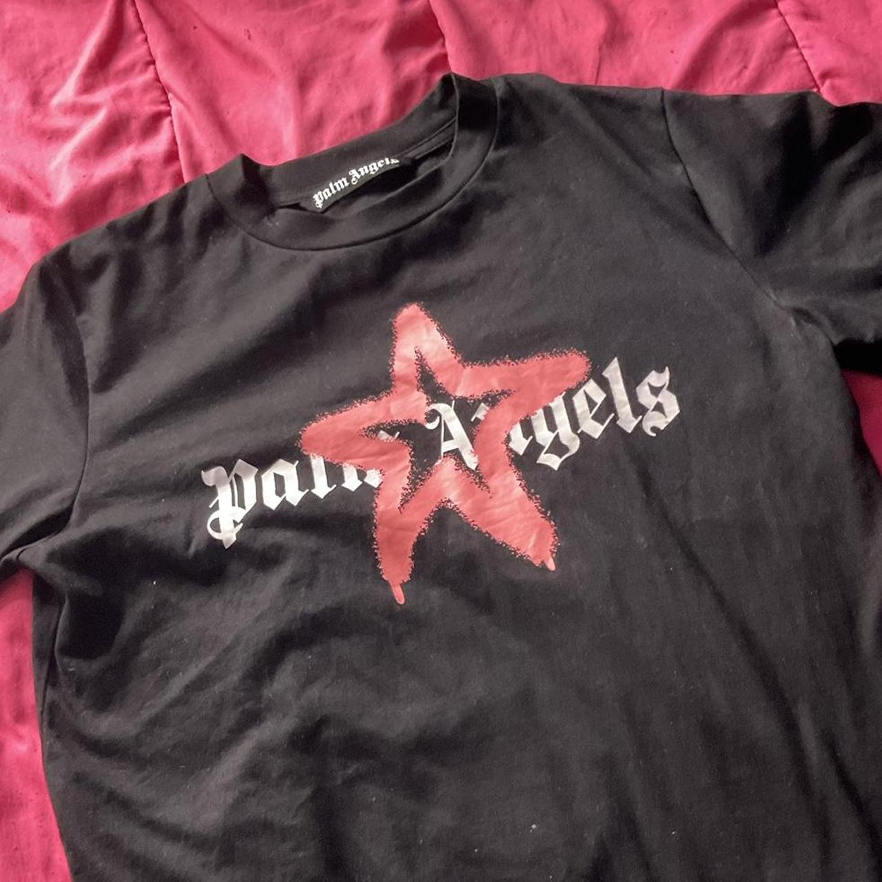 Palm angels Pink Star Shirt 📌size small 📌 oversided... Depop