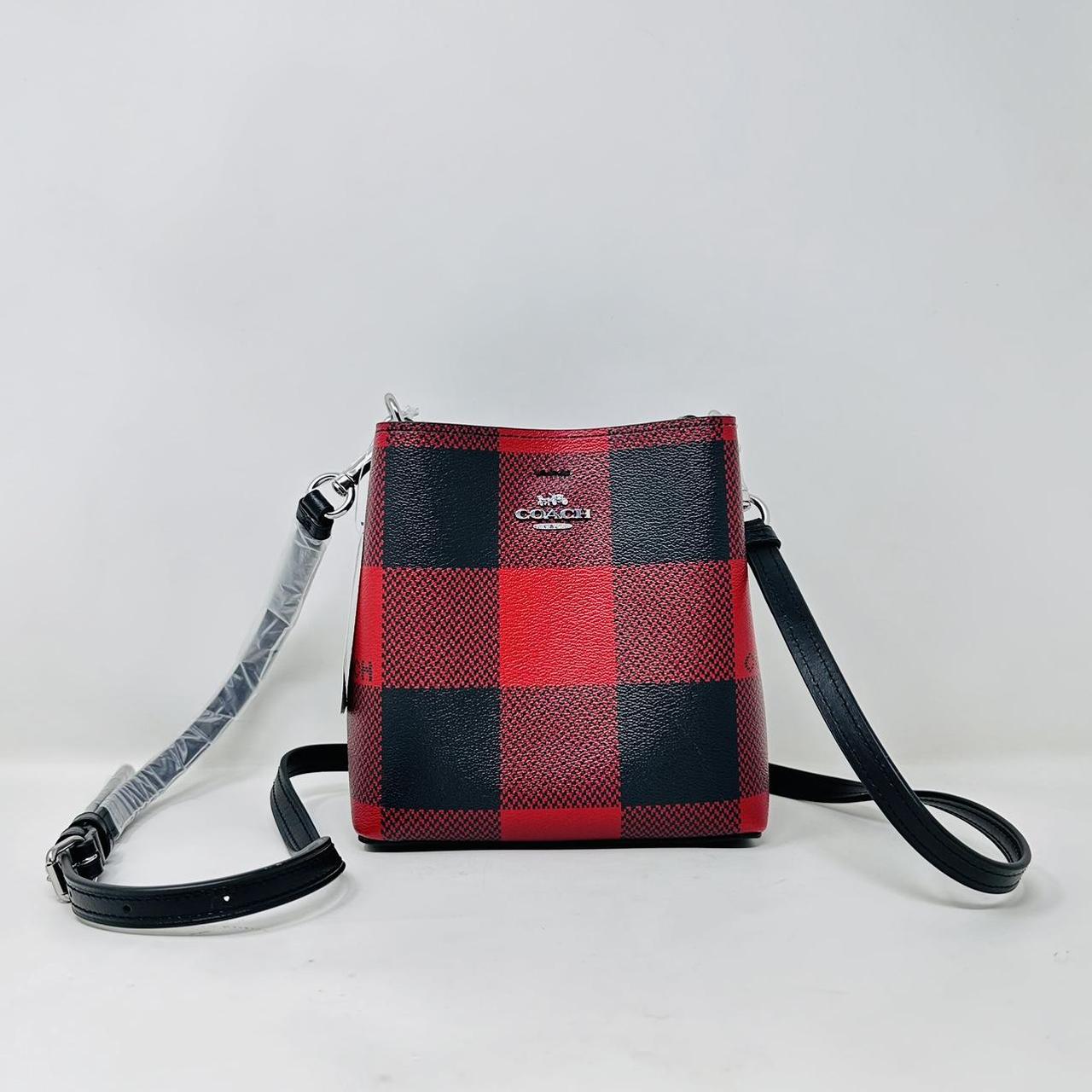 Coach Mini Town Bucket Bag With Buffalo Plaid buy Print