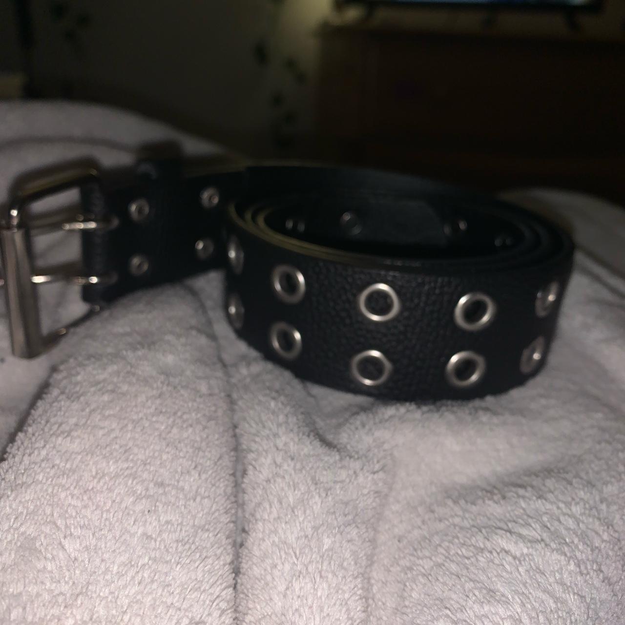 Women's Black And Silver Belt | Depop