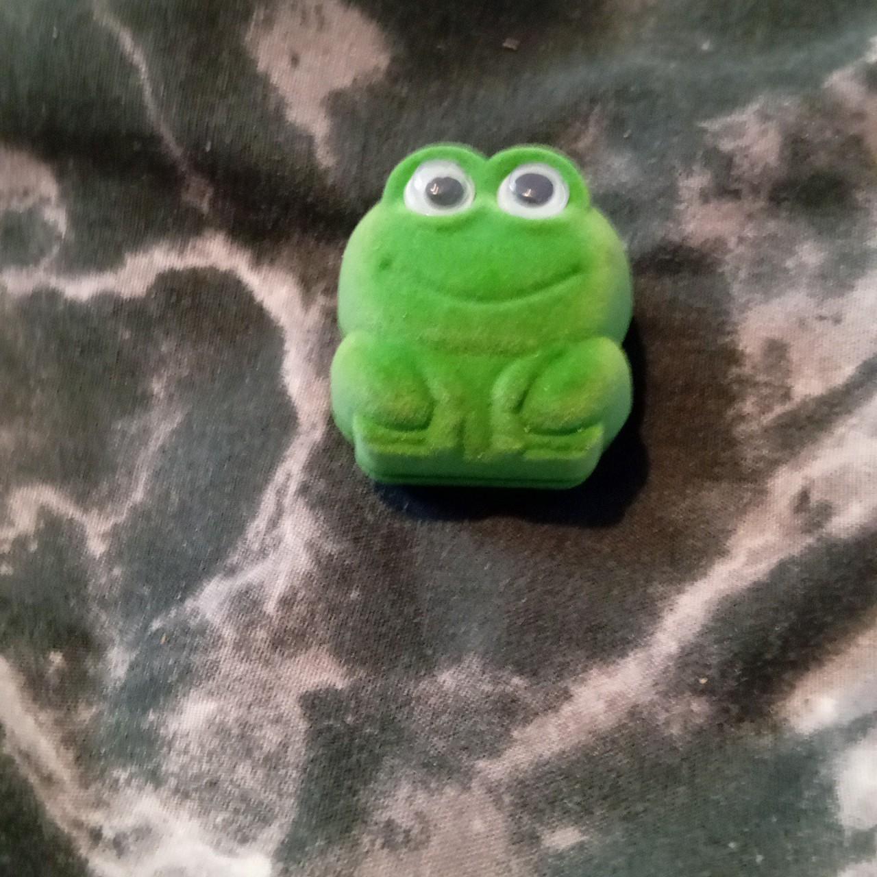 pink and green frog rings, plastic never worn, kids... | Depop