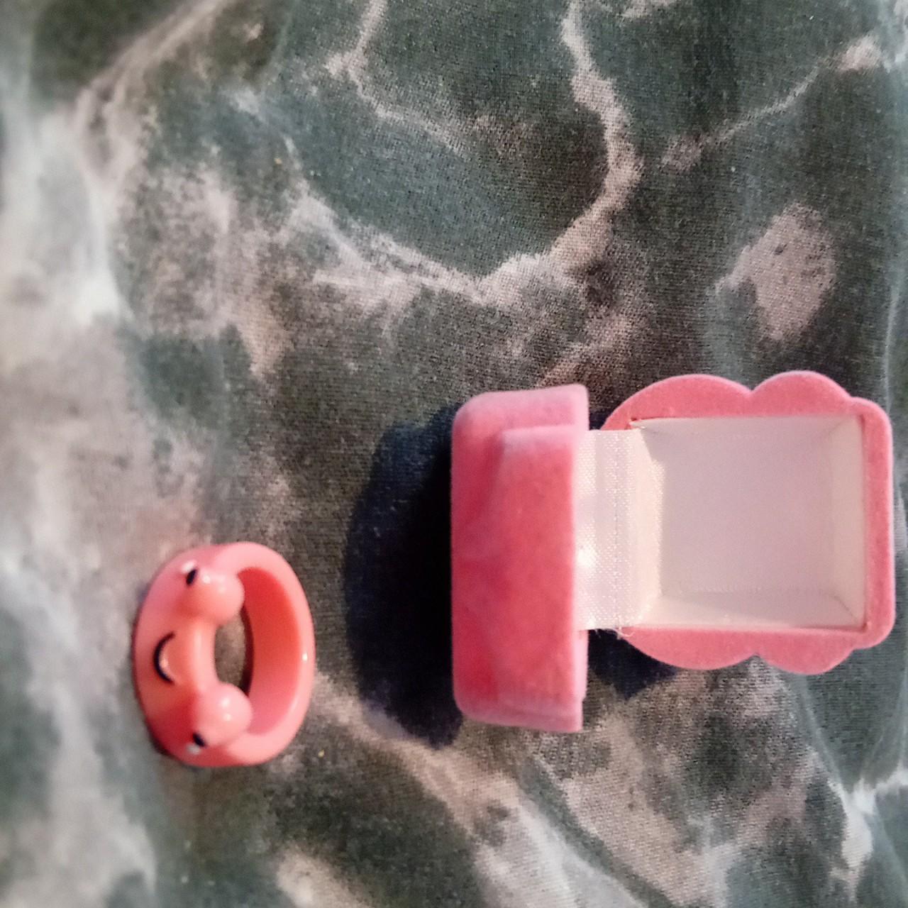 pink and green frog rings, plastic never worn, kids... | Depop