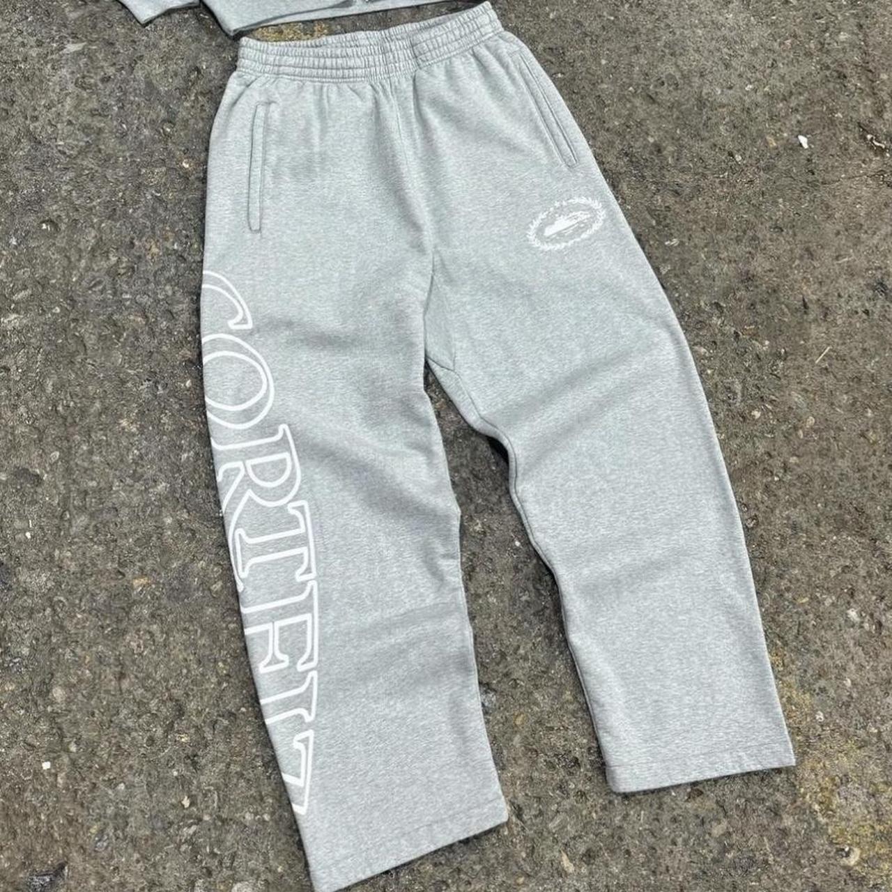Heather Grey Corteiz sweatpants size Large. Only | Depop