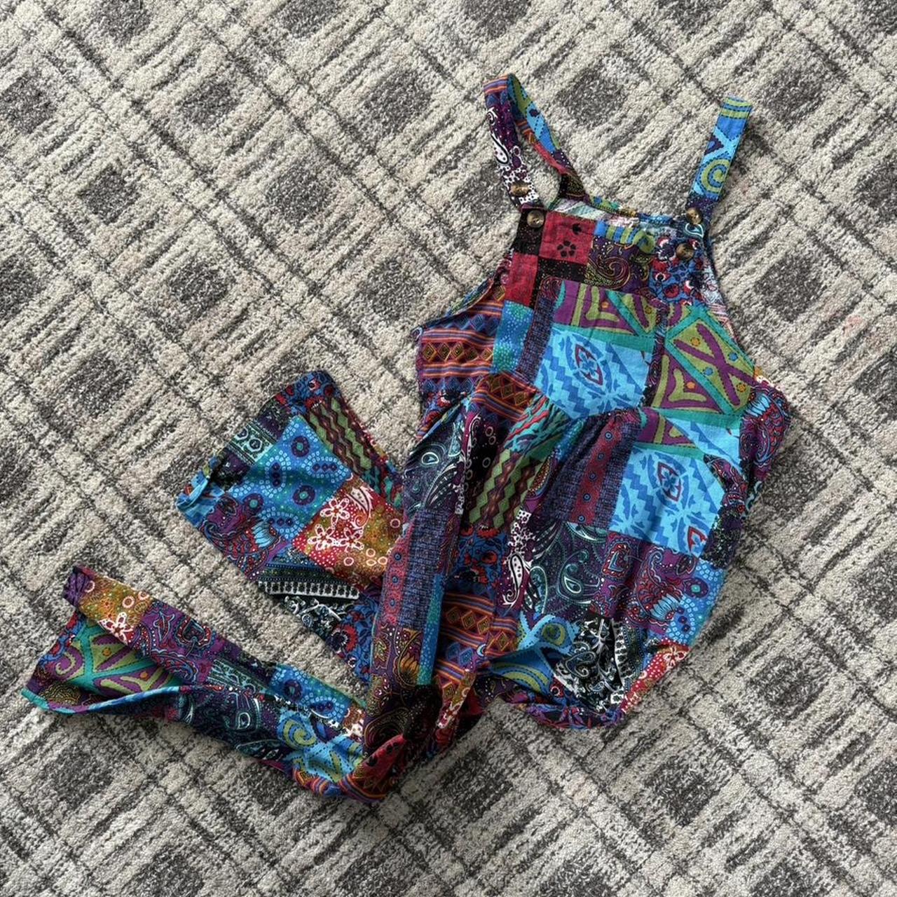 Women's Romper - Multi/Blue - L – Patchwork Color… - image 2