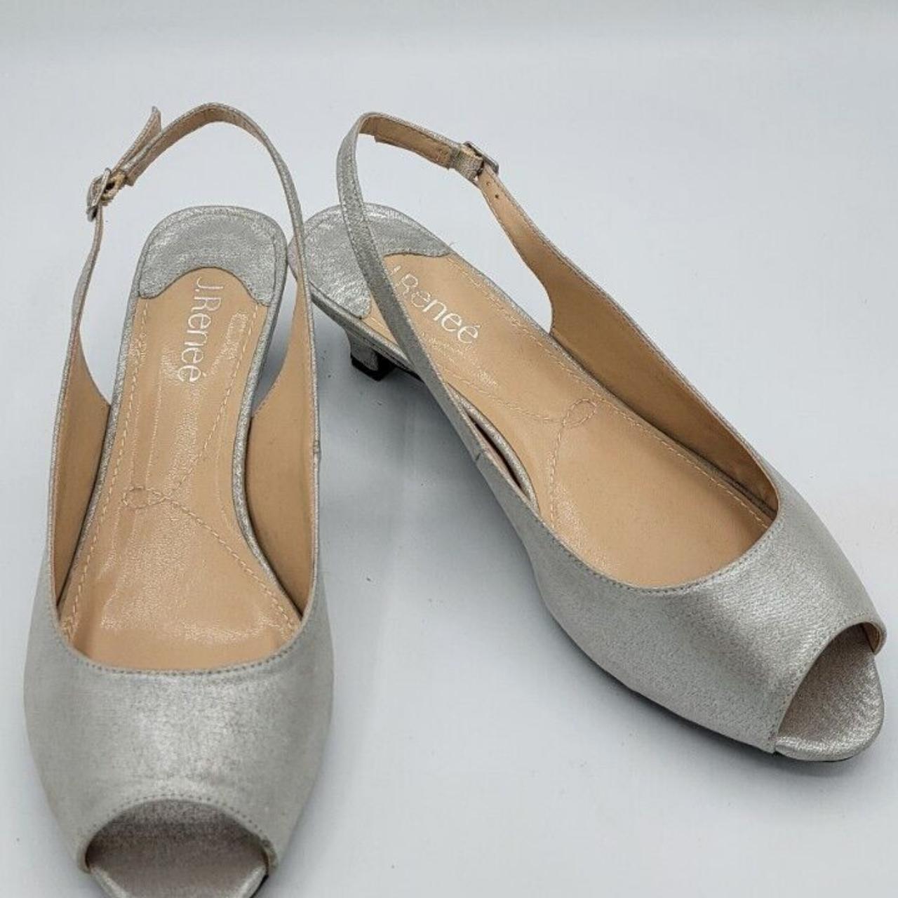 j renee silver pumps