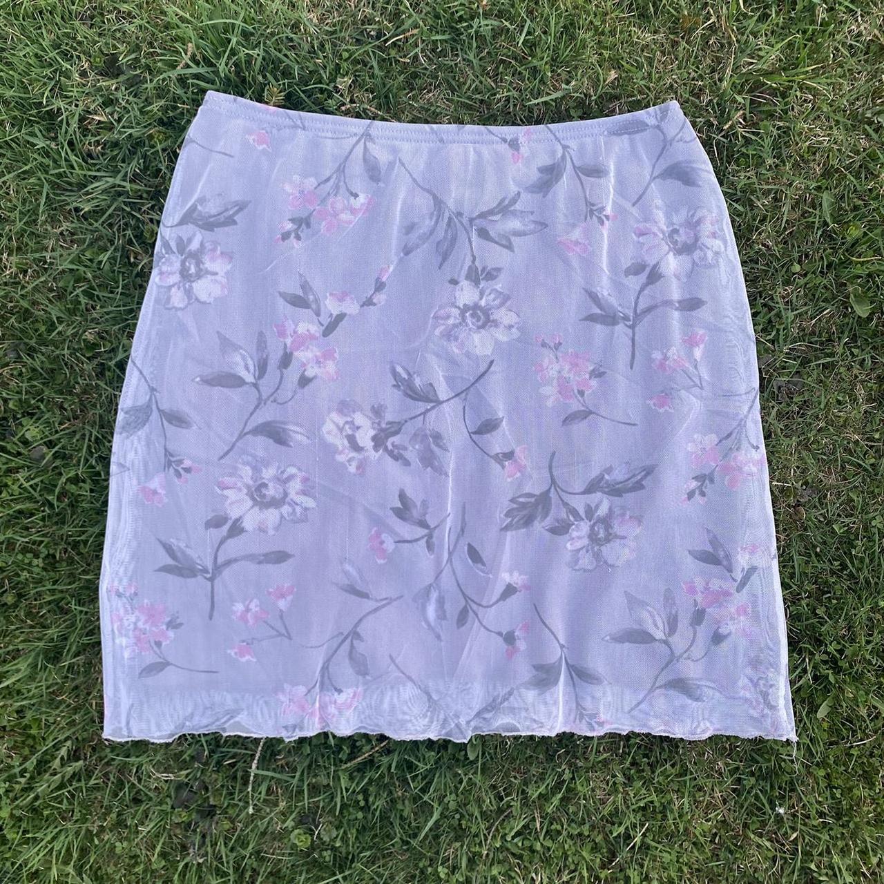 Women's Grey and Pink Skirt | Depop