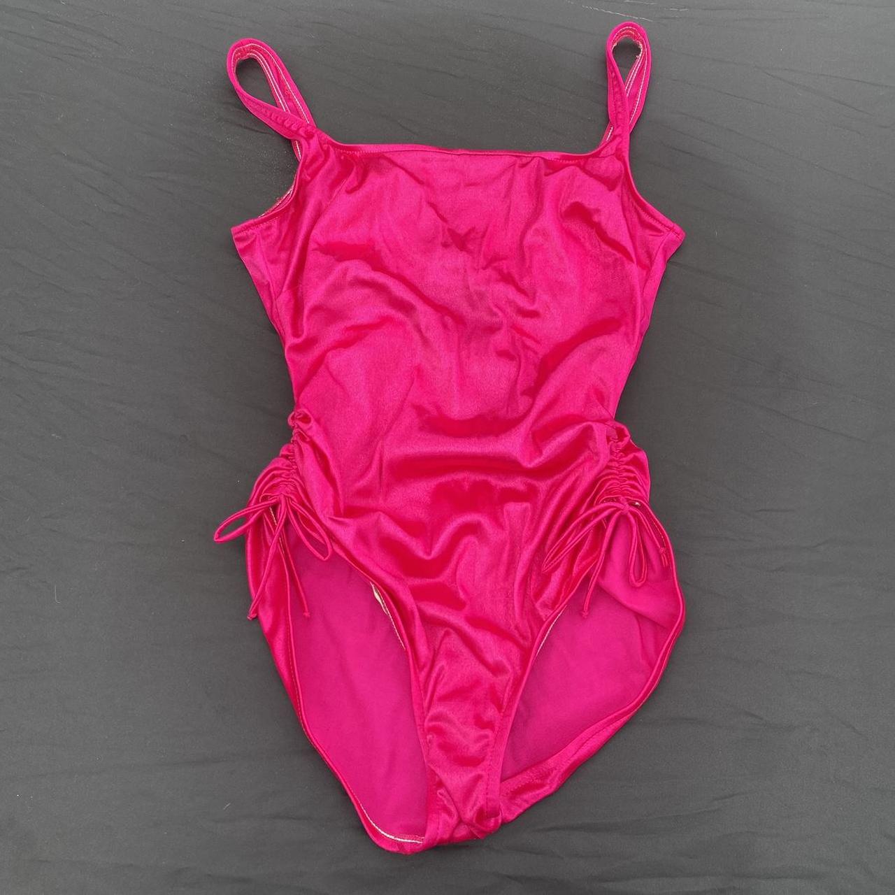 90s 80s Hot Pink Shiny Swimsuit Best For Depop 90s 80s Hot Pink Shiny Swimsuit Best For Depop