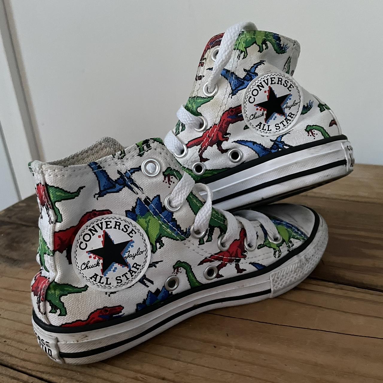 Girl Dinosaur Shoes Converse Low Top Shoes, Infant Toddler Sizes. With Or Without Name. outlets Customize Your Shoes!