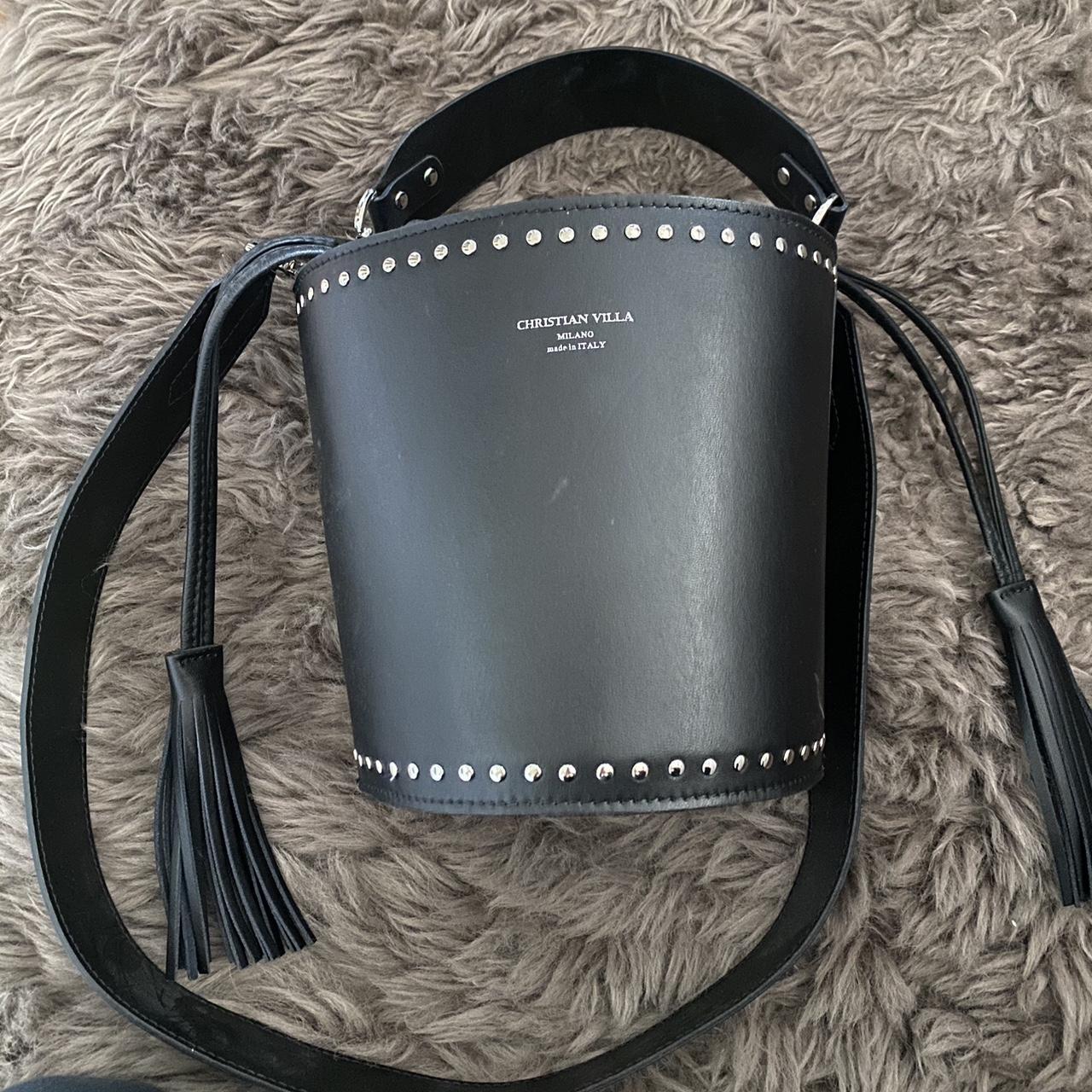 Christian Villa Milano leather bucket bag made in... - Depop