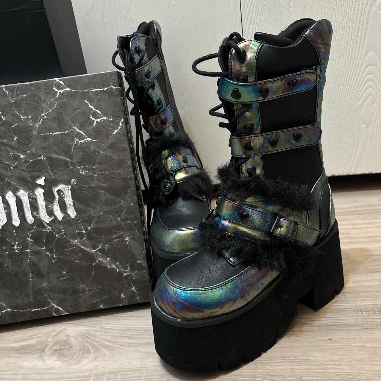 Demonia Women's Platform Boots - Black/Multi - US… - image 2