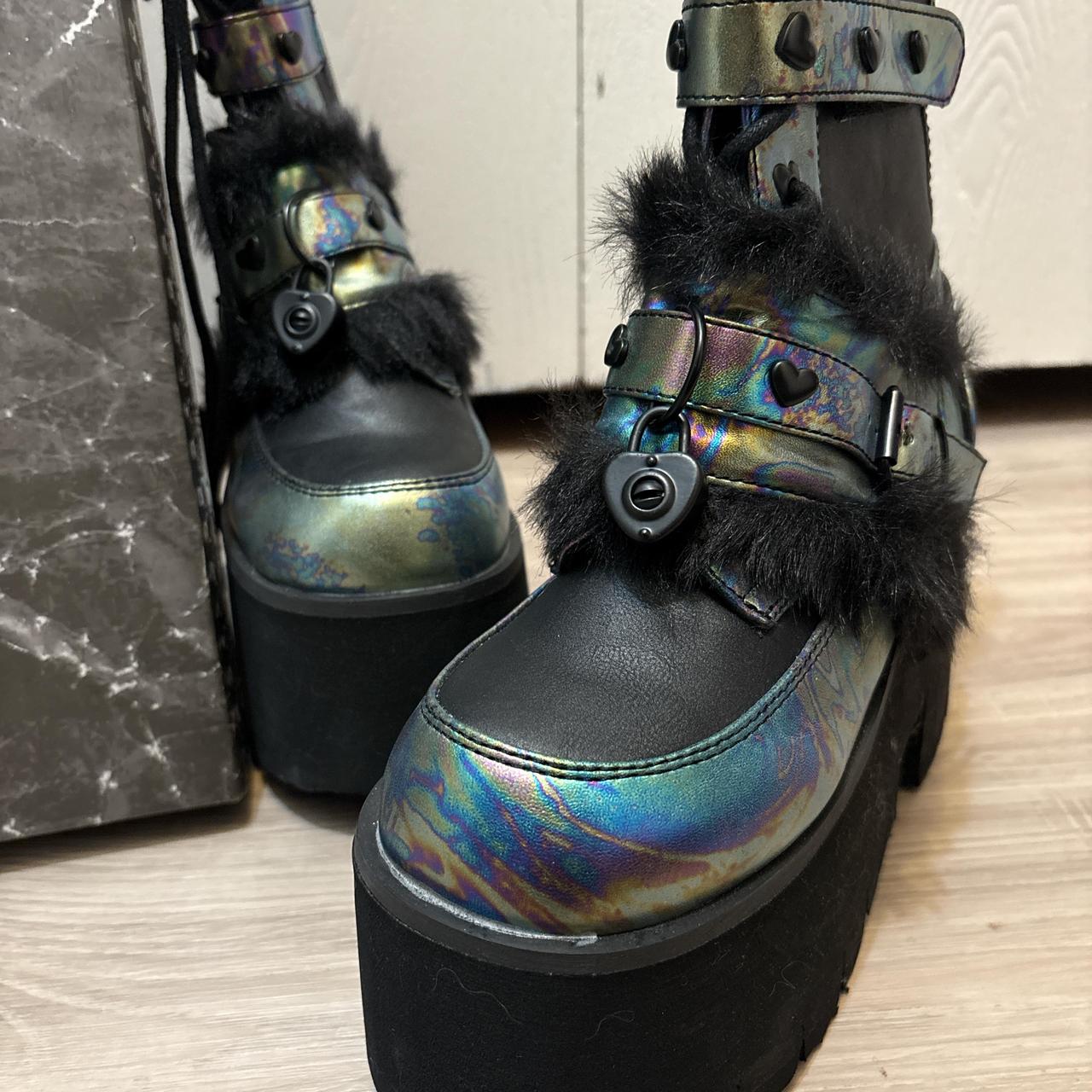 Demonia Women's Platform Boots - Black/Multi - US… - image 3