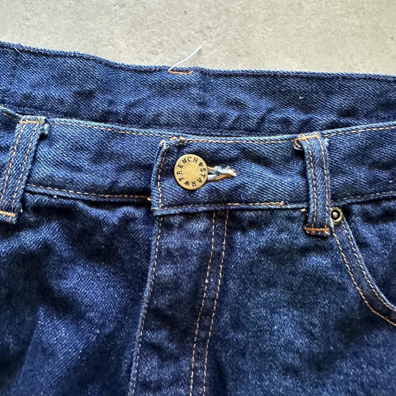 Y2K FRENCHSTAR workwear straight leg navy blue jeans... - Depop