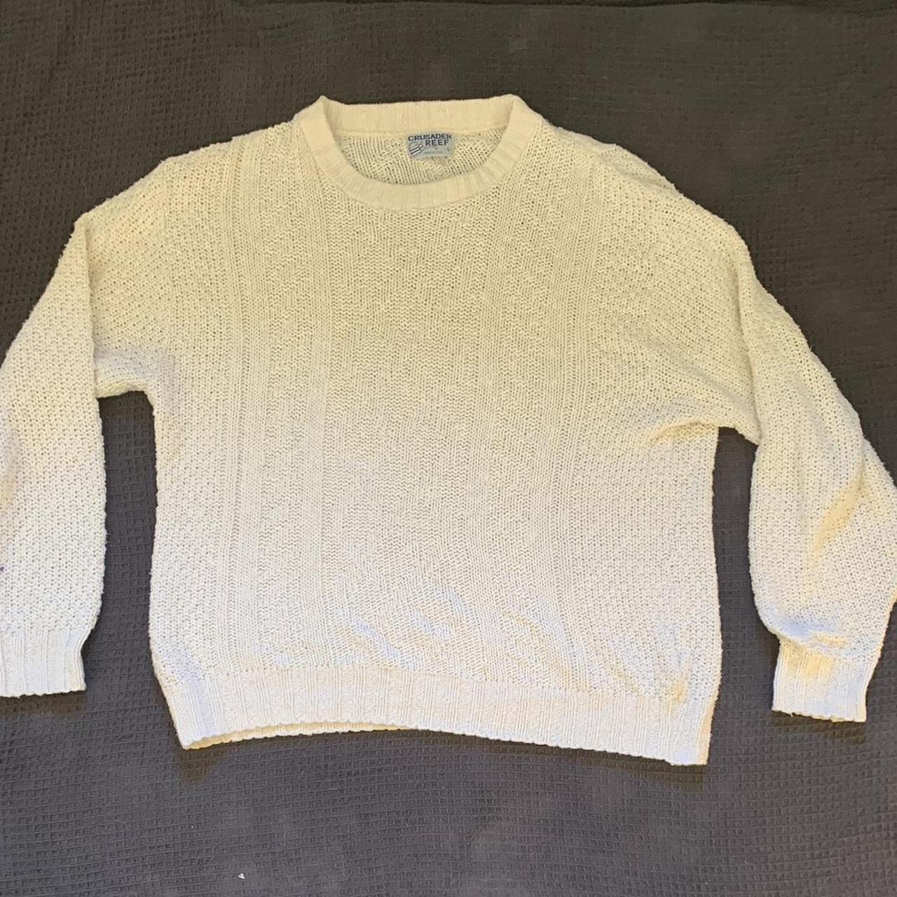 Men's White Jumper | Depop